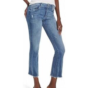 DL1961 Women's Blue Lara Instasculpt Cropped Flare Jeans Size 30